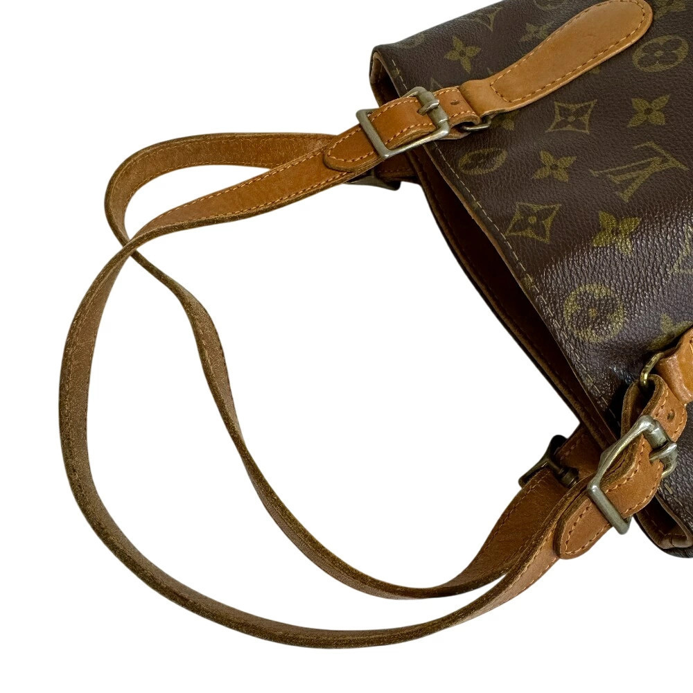 Louis Vuitton Bucket Brown Shoulder Handbag Bag Crossbody Monogram
